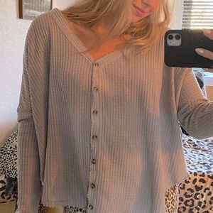 Urban Outfitters Grey Button Up